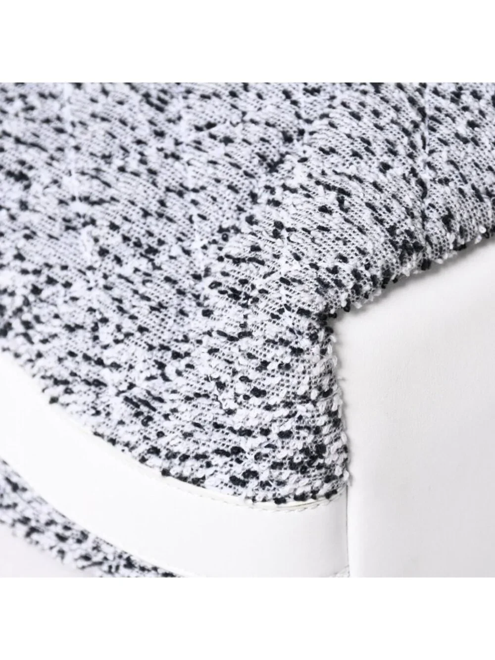 Chanel Cruise Collection Pile Beach Terry Cloth CC Logo White Gray Tote Bag